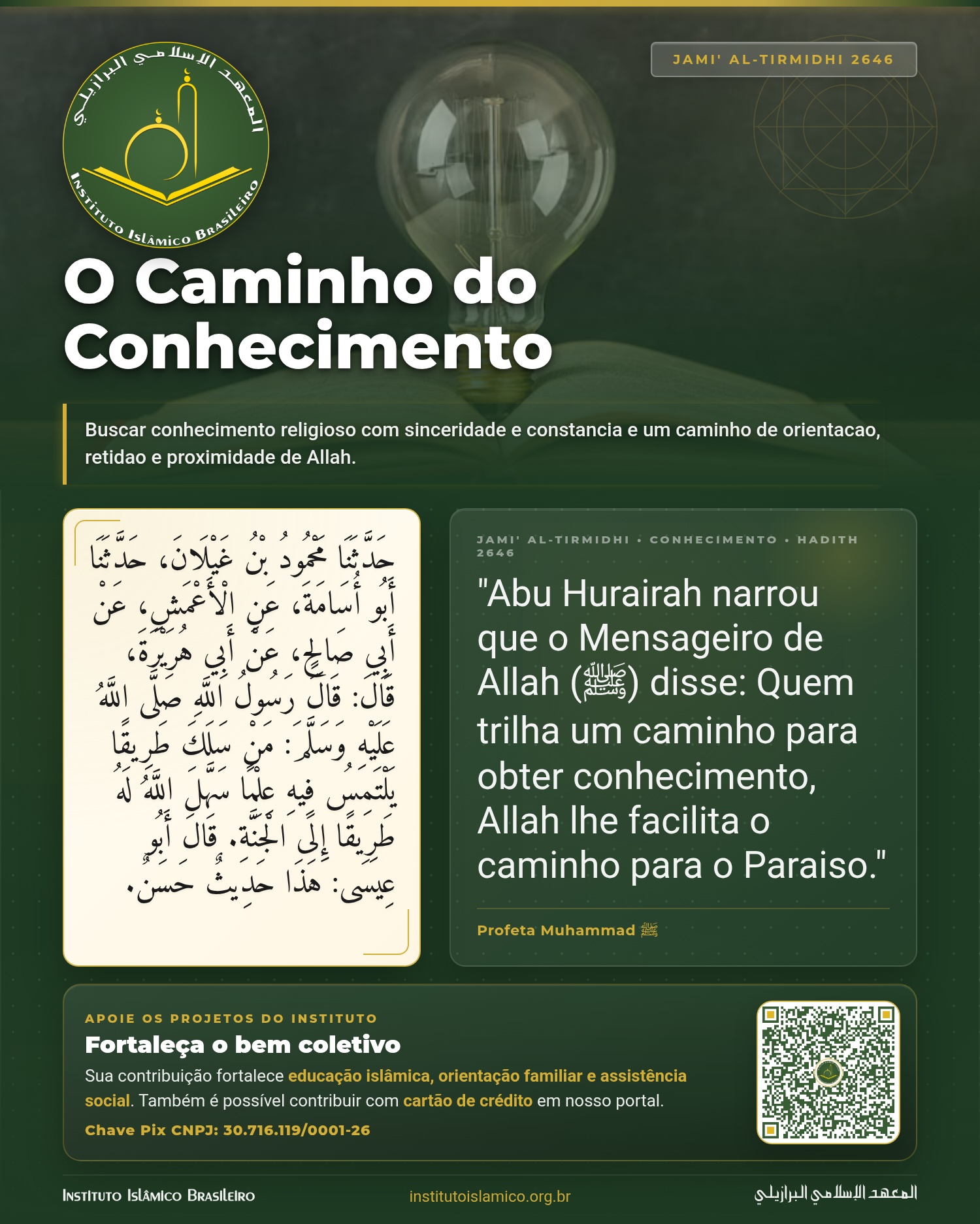 Jami' al-Tirmidhi 2646 — O Caminho do Conhecimento